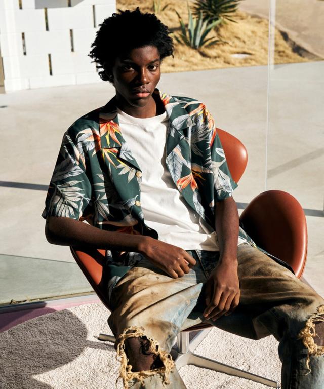 スタイライズ（STYLISE）/【MLVINCE】FLORAL LUX S/S SHIRTS / グリーン [LSS39GR] スタイライズ（STYLISE）/【MLVINCE】FLORAL LUX S/S SHIRTS