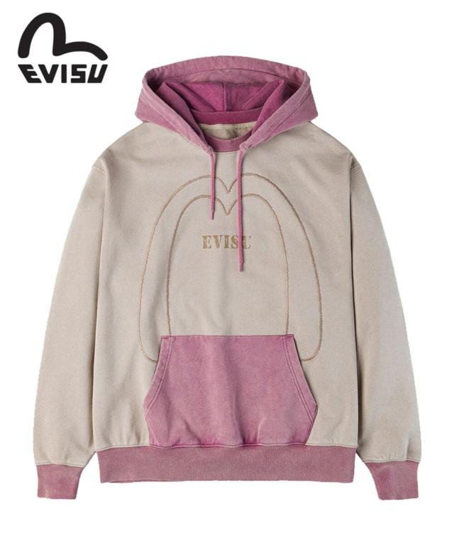 エヴィス（EVISU）/【EVISU】CONTRAST PANELS AFTER−HOOD SWEATSHIRT