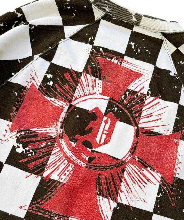 スタイライズ（STYLISE）/CHECKERED FLAG RAGLAN SWEAT / ブラック