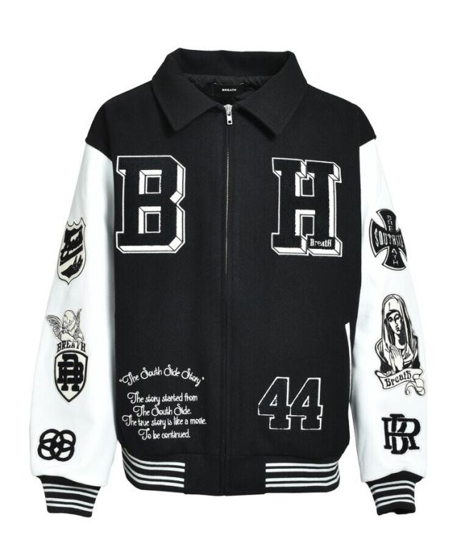 スタイライズ（STYLISE）/BH PATCH STADIUM JACKET / ブラック [BR25AW−O0002]