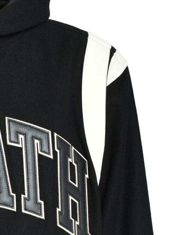 スタイライズ（STYLISE）/ARCH LOGO HOODED VERSITY JACKET / ブラック×ホワイト [BR25A_9