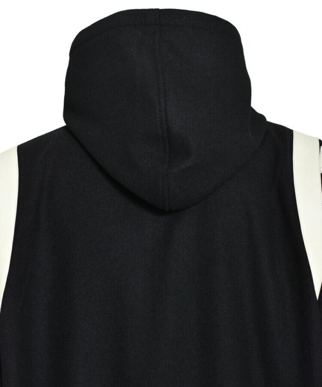 スタイライズ（STYLISE）/ARCH LOGO HOODED VERSITY JACKET / ブラック×ホワイト [BR25A_7