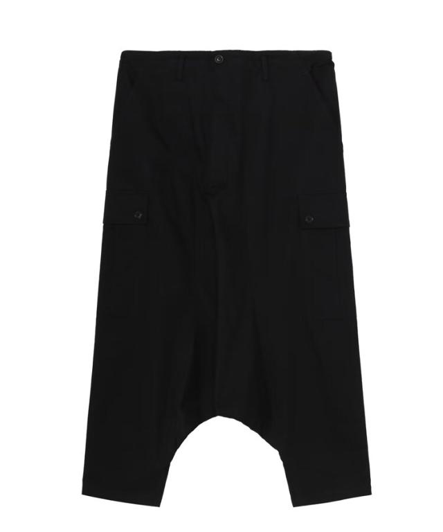 スタイライズ（STYLISE）/COTTON GABARDINE CARGO SAROUEL PANTS / ブラック [GM−P0