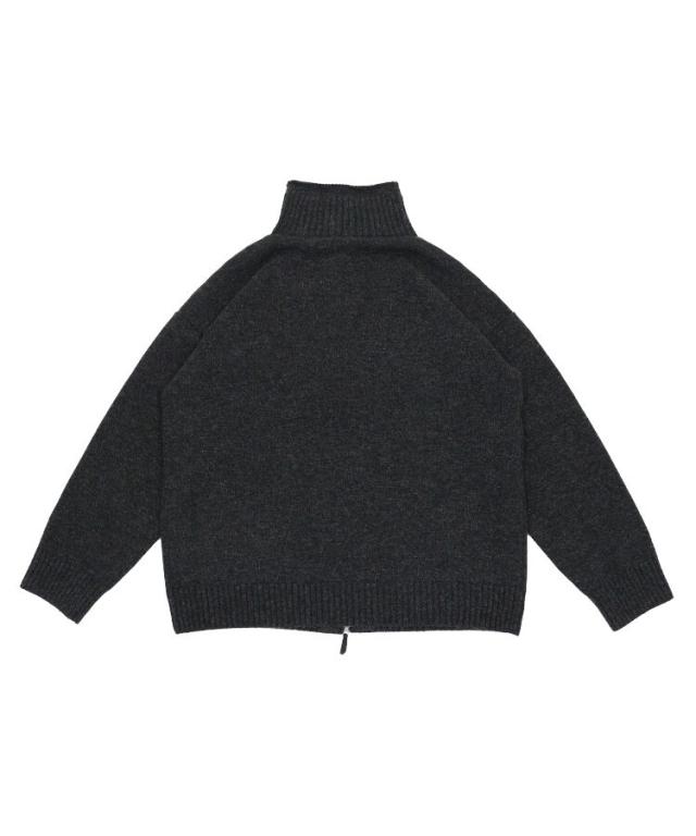 スタイライズ（STYLISE）/5G LAMS WOOL ZIP UP KNIT / インクブラック [ALV−90151]_1
