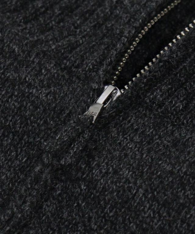 スタイライズ（STYLISE）/5G LAMS WOOL ZIP UP KNIT / インクブラック [ALV−90151]_3