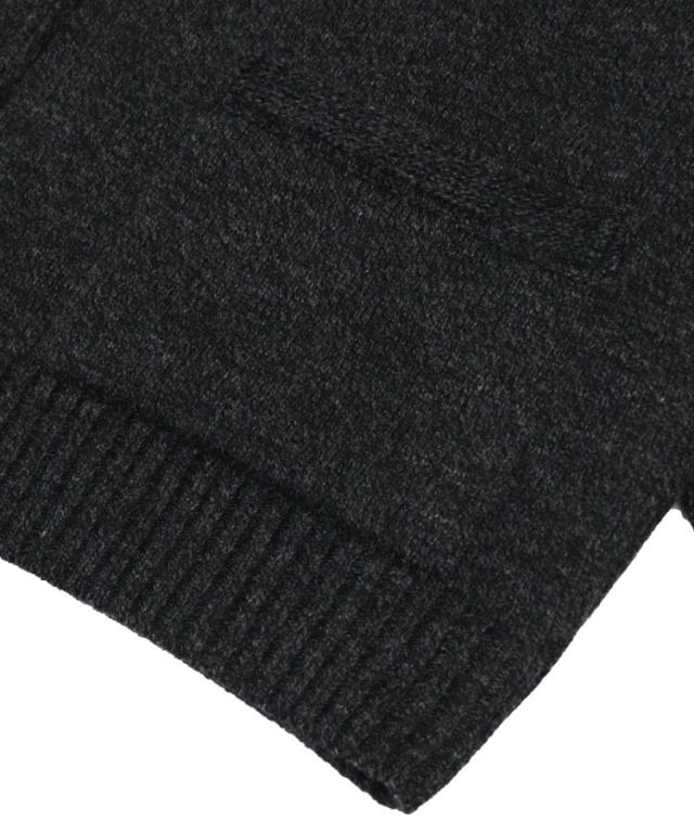 スタイライズ（STYLISE）/5G LAMS WOOL ZIP UP KNIT / インクブラック [ALV−90151]_6