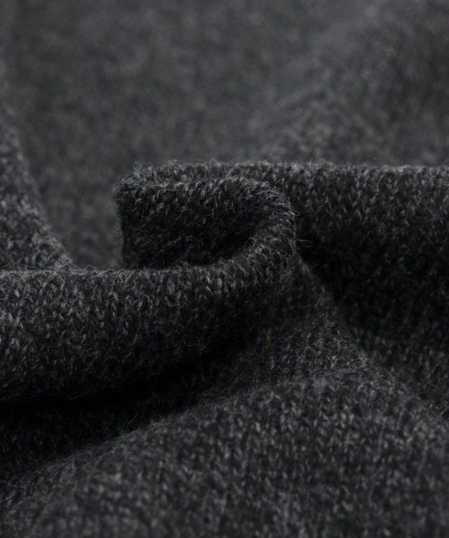 スタイライズ（STYLISE）/5G LAMS WOOL ZIP UP KNIT / インクブラック [ALV−90151]_7