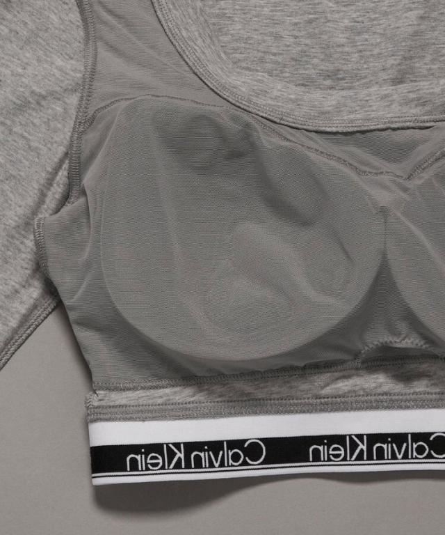カルバン・クライン（Calvin Klein）/ブラレット − Icon Cotton Modal ロングスリーブアウトプッシュブラレット / グレ_6