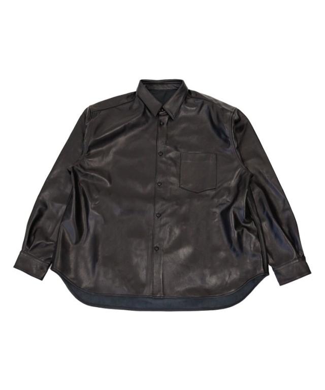 スタイライズ（STYLISE）/SHEEPSKIN LEATHER SHIRTS JACKET / ブラック [ALV−00158]