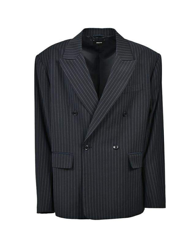スタイライズ（STYLISE）/OVERSIZE DOUBLE JACKET / ネイビーストライプ [BR26SS−O0005]