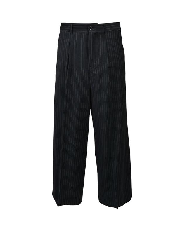 スタイライズ（STYLISE）/TUCK WIDE SLACKS / ネイビーストライプ [BR26SS−P1008]