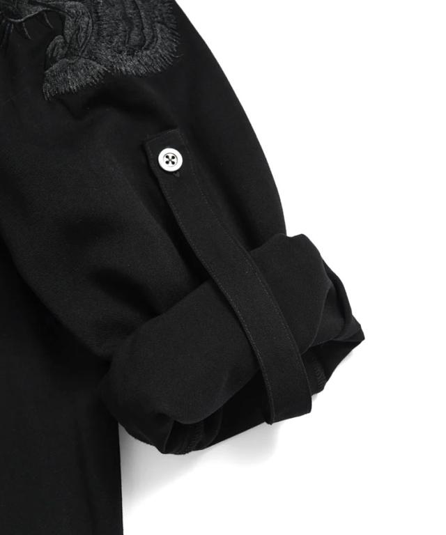 タイオン（TAION）/ノンダウン ジャパンスペシャル 2WAY レーヨンシャツ / ブラック [TAION−NDSH09J_16