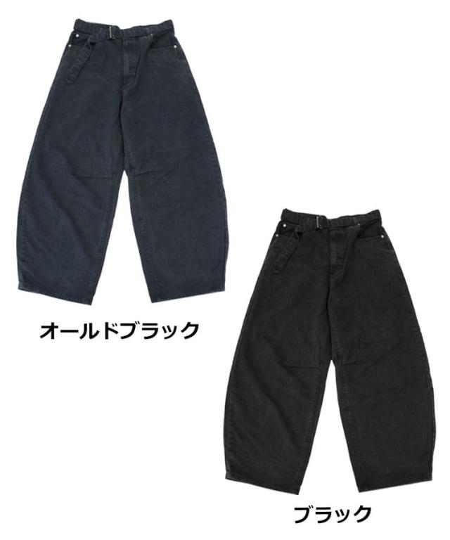 スタイライズ（STYLISE）/BLACK TWILL BELTED WIDE PANTS / 2カラー [ALV−90175]_2