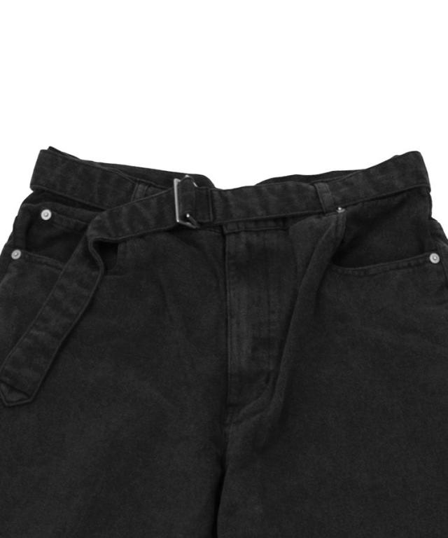 スタイライズ（STYLISE）/BLACK TWILL BELTED WIDE PANTS / 2カラー [ALV−90175]_4