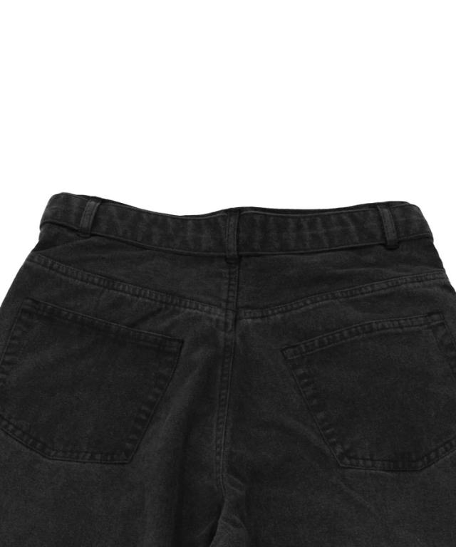 スタイライズ（STYLISE）/BLACK TWILL BELTED WIDE PANTS / 2カラー [ALV−90175]_5