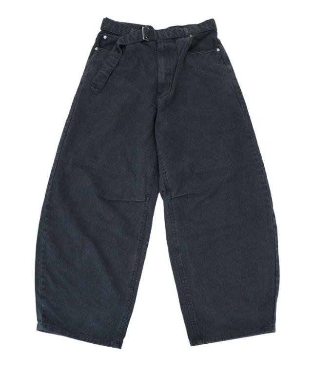 スタイライズ（STYLISE）/BLACK TWILL BELTED WIDE PANTS / 2カラー [ALV−90175]_8