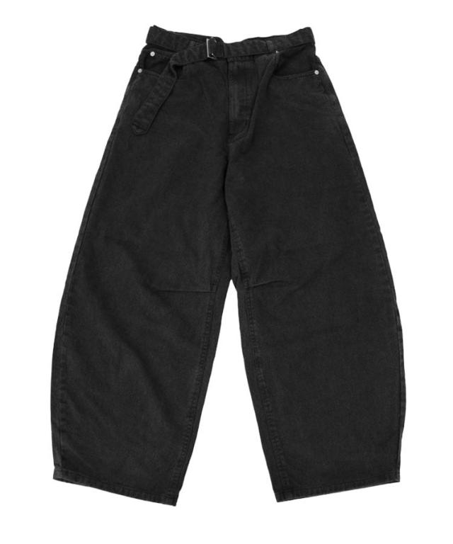 スタイライズ（STYLISE）/BLACK TWILL BELTED WIDE PANTS / 2カラー [ALV−90175]_9