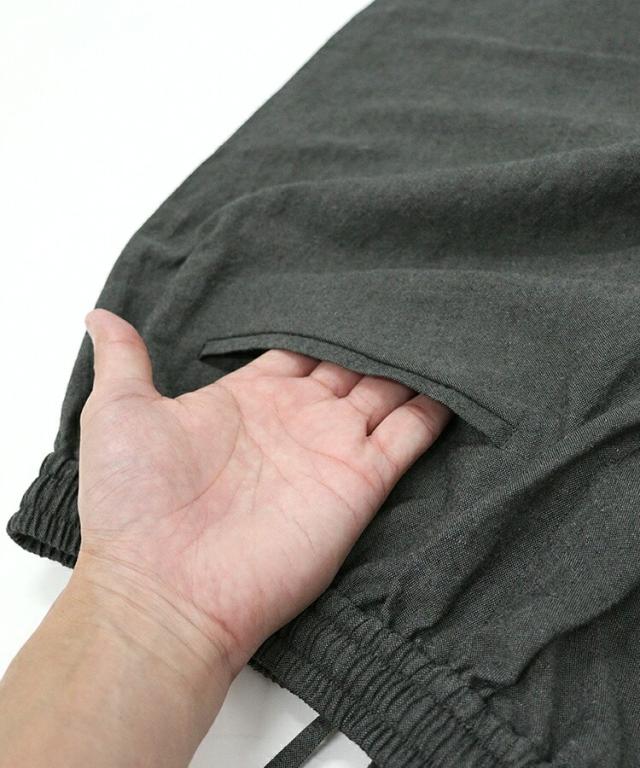 スタイライズ（STYLISE）/WOOL LINEN MILLING TRAINING SHORTS / グレー [ALV−0016_3