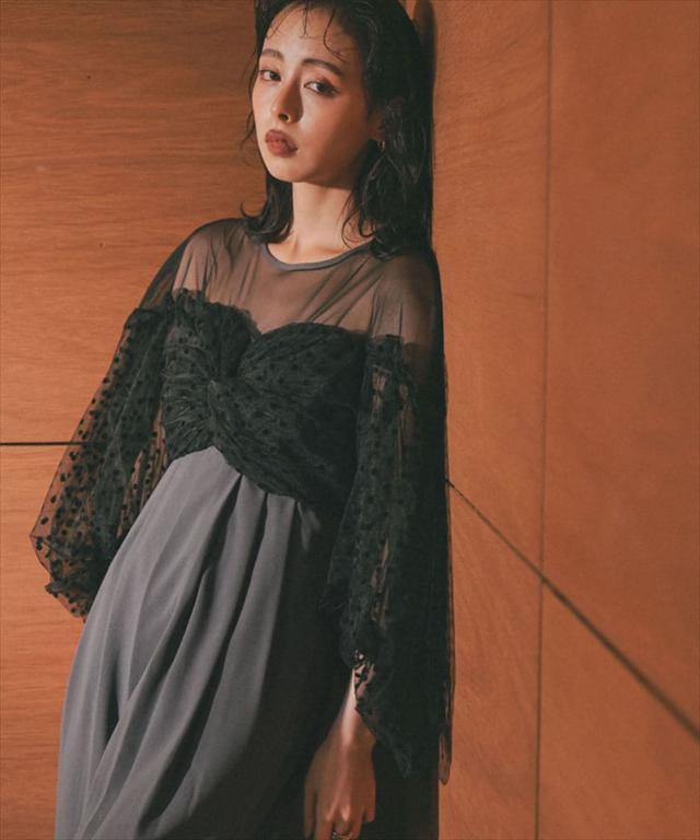 アンドレスド（ANDRESD）/【ANDRESD】フロッキードットドレスの通販は 16,060円