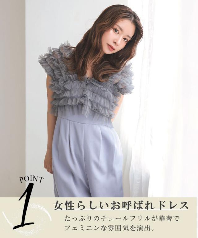 ANDRESD チュールベストオールインワンドレス セール】tulle vest all in one dress / チュールベスト