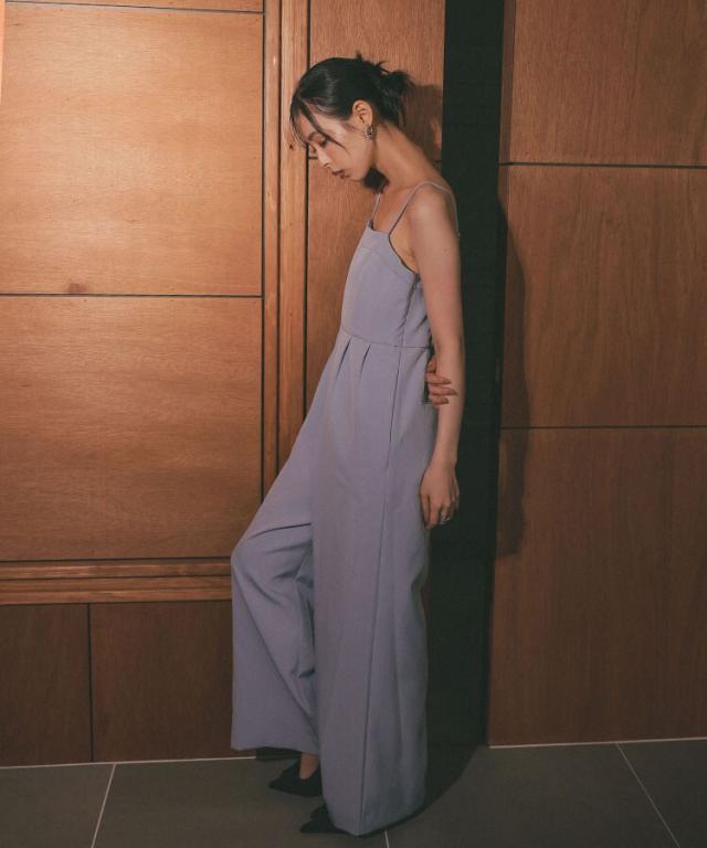 【タグ付】ANDRESD　チュールベストオールインワンドレス M ブルー ワイド アンドレスド（ANDRESD）/【ANDRESD】チュールベスト