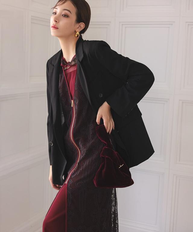 アンドレスド（ANDRESD）/【ANDRESD】chemical lace zipper dressの