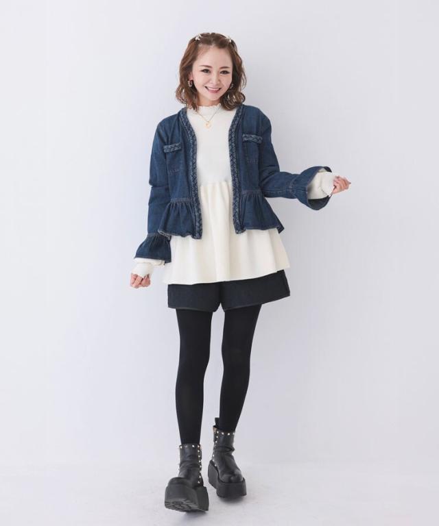 donoban フリル フレア デニム ドノバン(DONOBAN)/【kozue×Donoban donoban フリル フレア デニム ドノバン(DONOBAN)/【kozue×Donoban