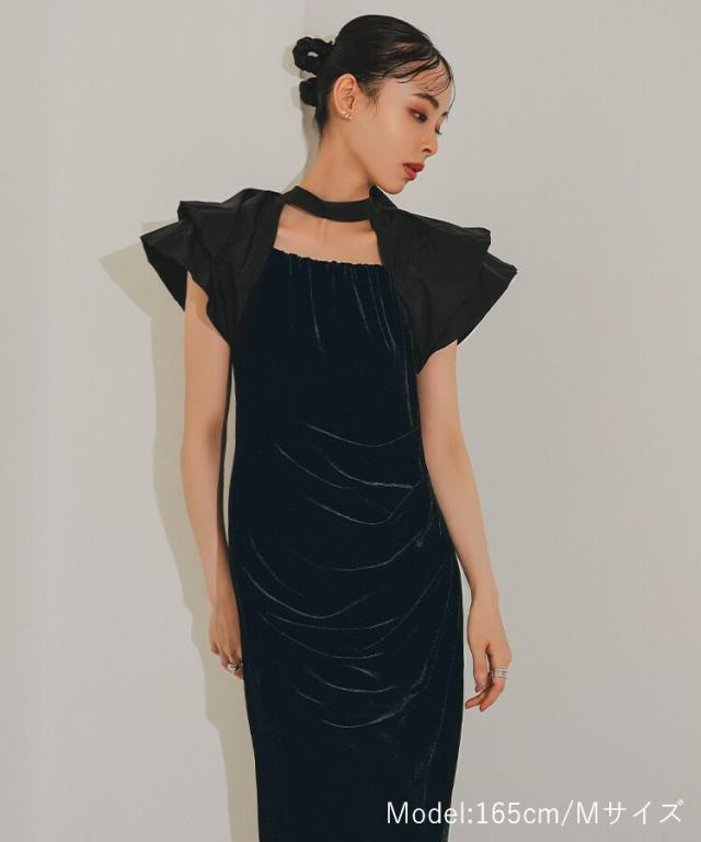 ドノバン（DONOBAN）/【ANDRESD】drape velour dress