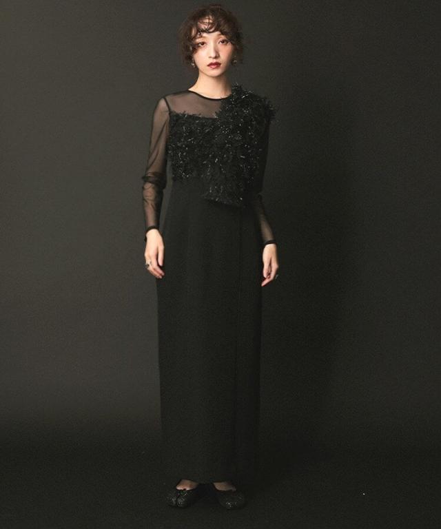 ANDRESD fringe glitter knot dress アンドレスド fringe glitter knot dress | ANDRESD