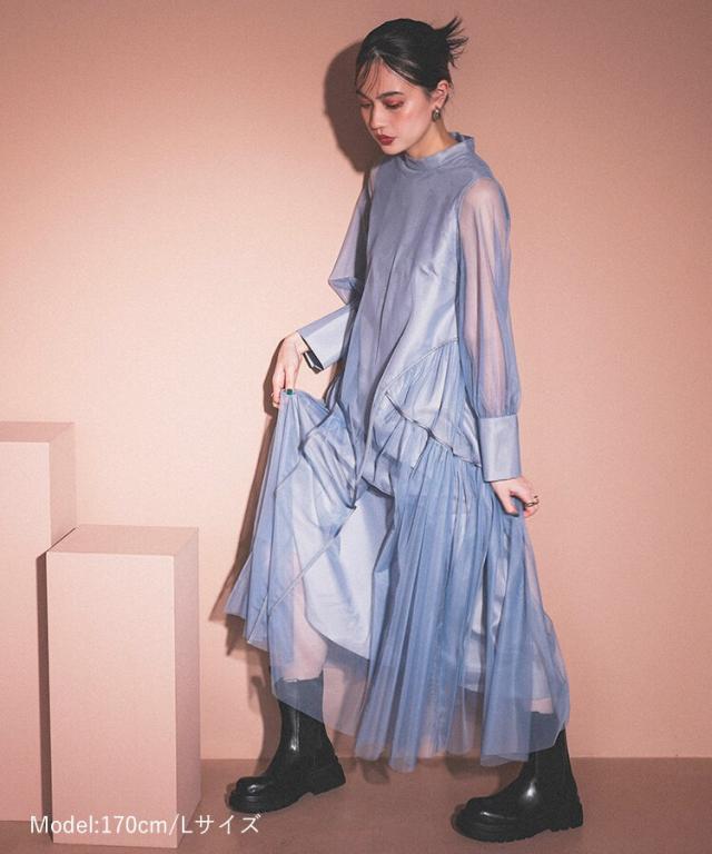 ANDRESDドレス all in one dress & tulle tops tulle vest all in one dress