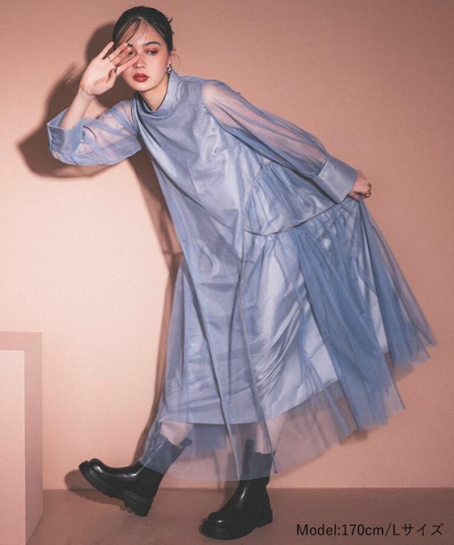 アンドレスド（ANDRESD）/【ANDRESD】piping tulle dress