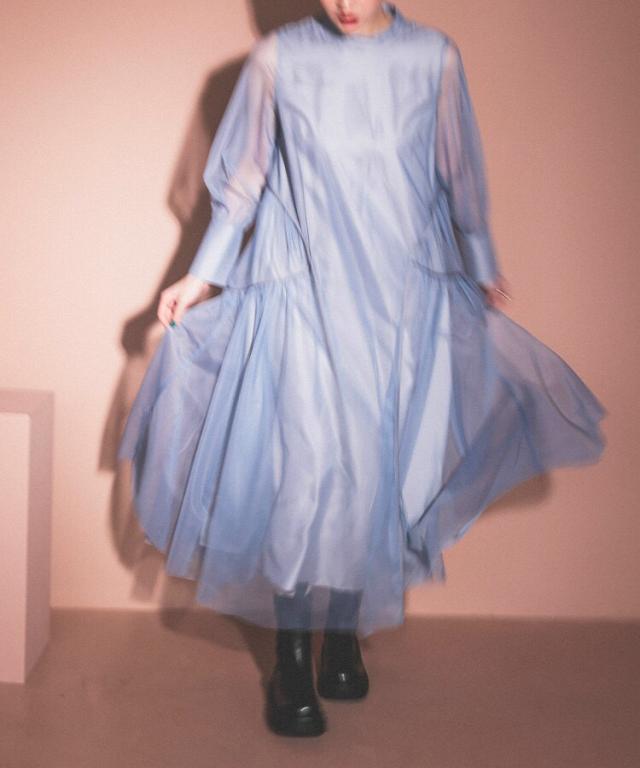 アンドレスド（ANDRESD）/【ANDRESD】piping tulle dress