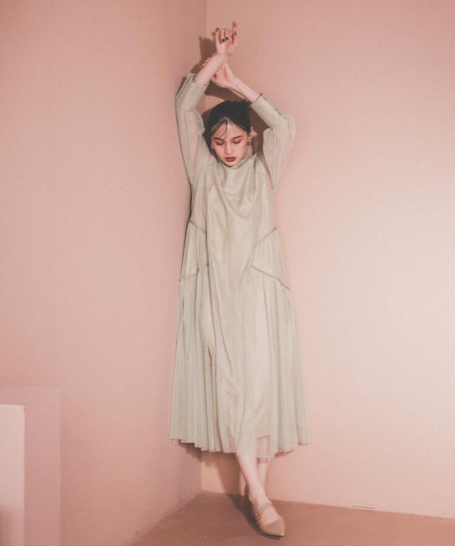 アンドレスド（ANDRESD）/【ANDRESD】piping tulle dressの通販はau