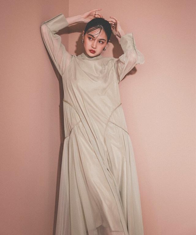 アンドレスド（ANDRESD）/【ANDRESD】piping tulle dressの通販はau