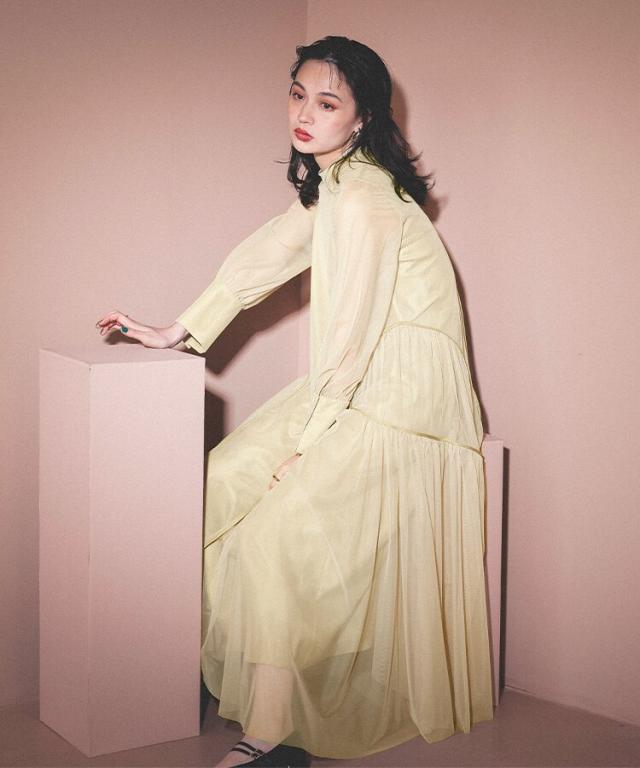 アンドレスド（ANDRESD）/【ANDRESD】piping tulle dressの通販はau
