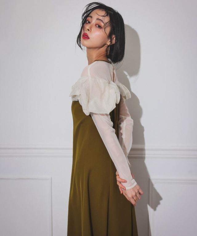 アンドレスド（ANDRESD）/【ANDRESD】frills flare dress