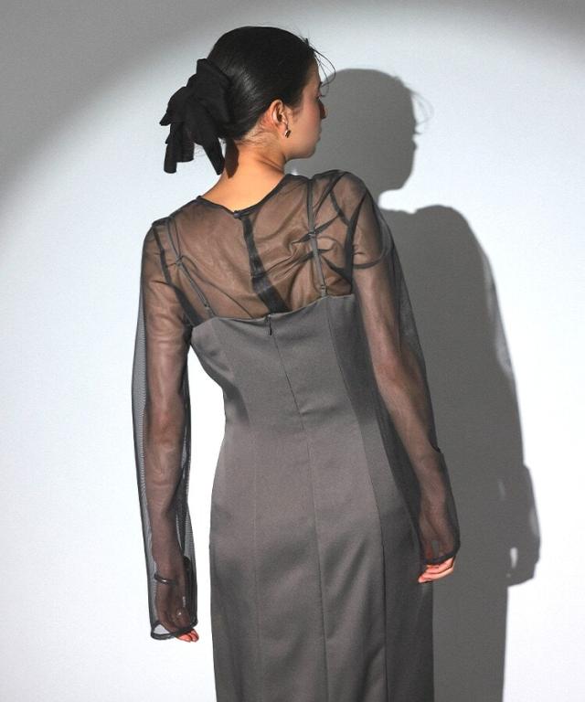 美品 ANDRESD taffeta tulle vest set dress taffeta tulle vest set dress | ANDRESD