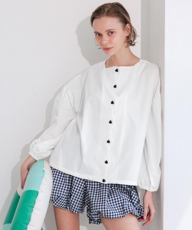 【中古】CADUNE カデュネ 25SS ボウタイシャツ ブラウス 長袖 レギュラーカラー シアー シースルー 切替 38 白 中古】CADUNE カデュネ 25SS ボウタイシャツ ブラウス 長袖 レギュラー