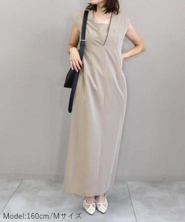 【ANDRESD】pinstripe sleeveless dress ANDRESD】pinstripe sleeveless dress
