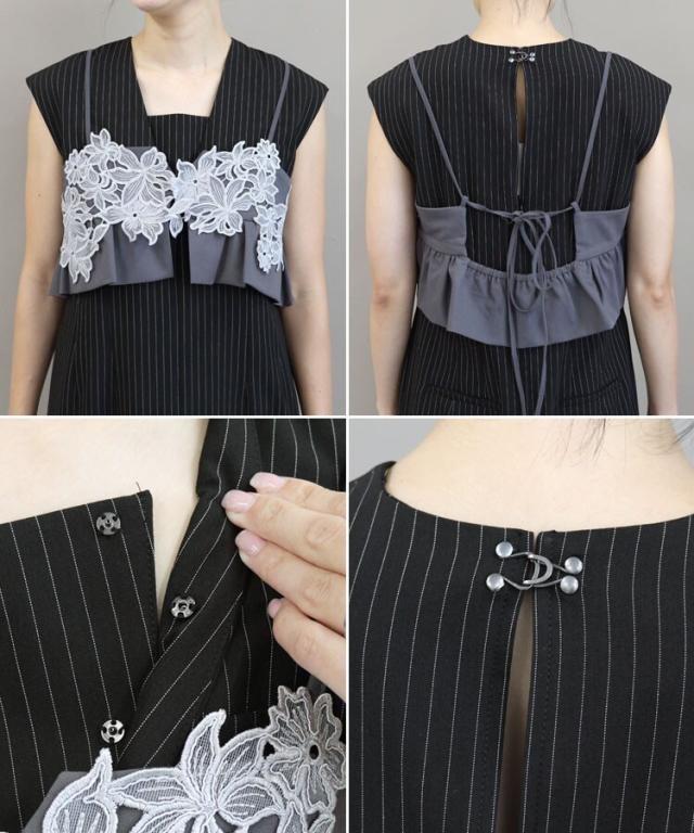 アンドレスド（ANDRESD）/【ANDRESD】pinstripe sleeveless