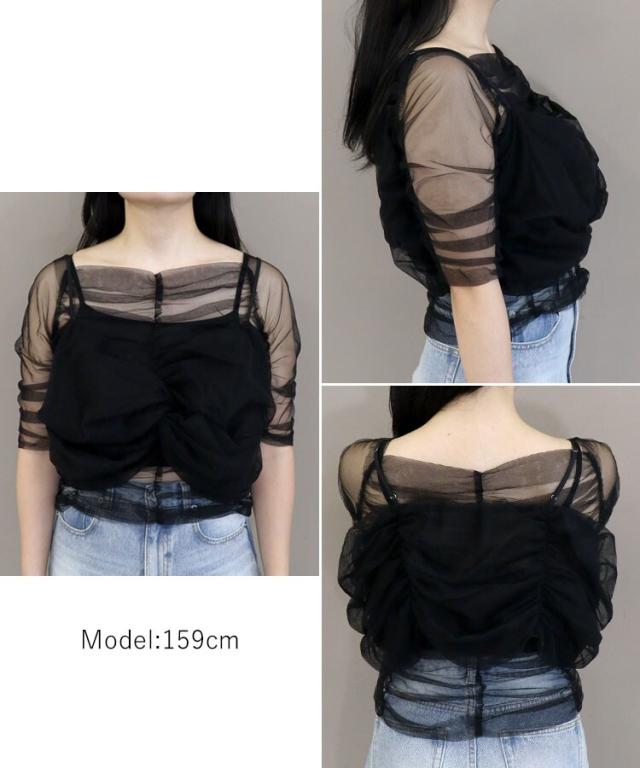 アンドレスド（ANDRESD）/【ANDRESD】twisted bustier layered tops_15