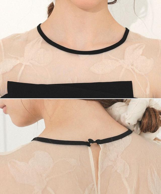 アンドレスド（ANDRESD）/【ANDRESD】draped bustier flocky dress