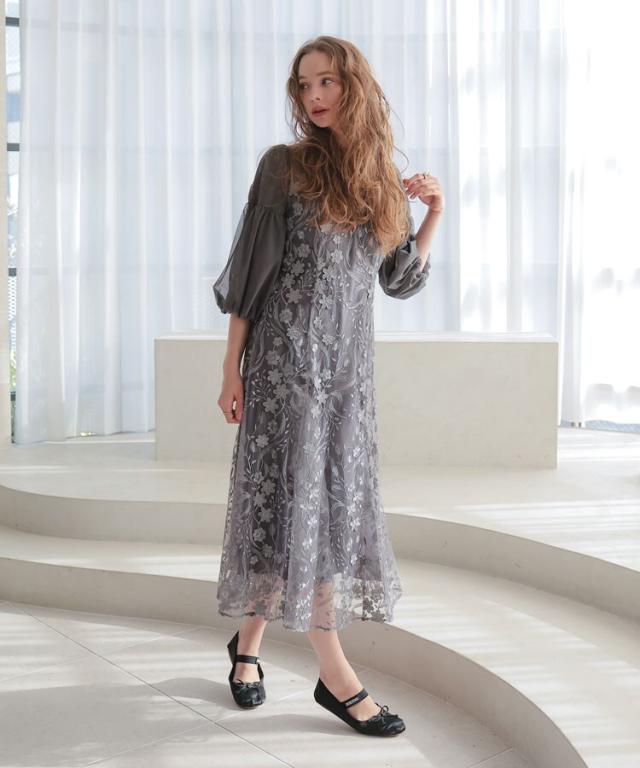 アンドレスド（ANDRESD）/【ANDRESD】floral pattern flare dress 14,108円
