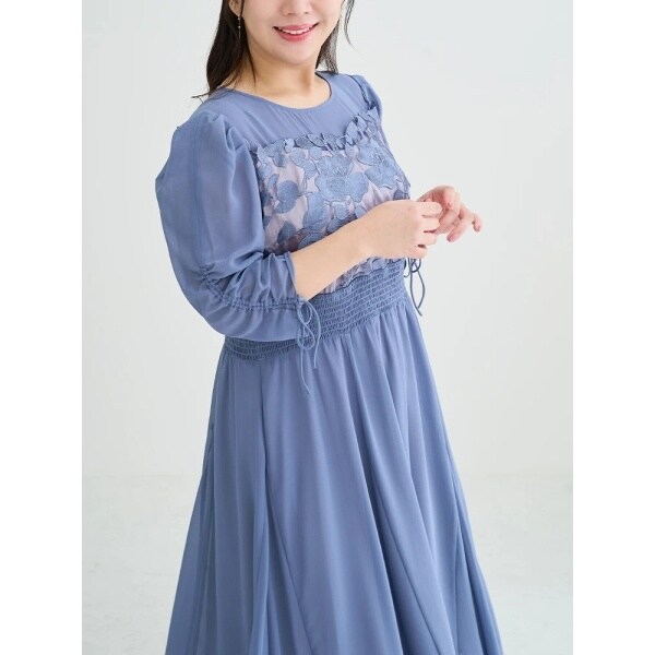 リジェイ＆スプル（Re−J&SUPURE）/刺繍レースドロストドレス