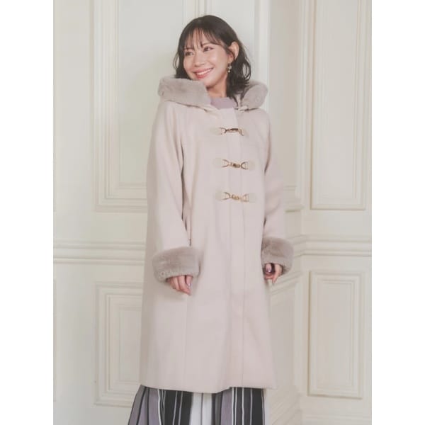 リジェイ＆スプル（Re−J&SUPURE）/ビット付きフェイクファーロングコート