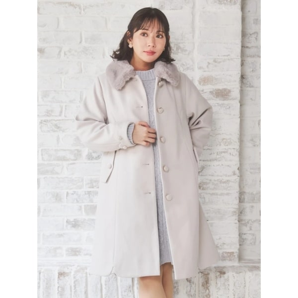 リジェイ＆スプル（Re−J&SUPURE）/2WAYウール混フェイクファーコート