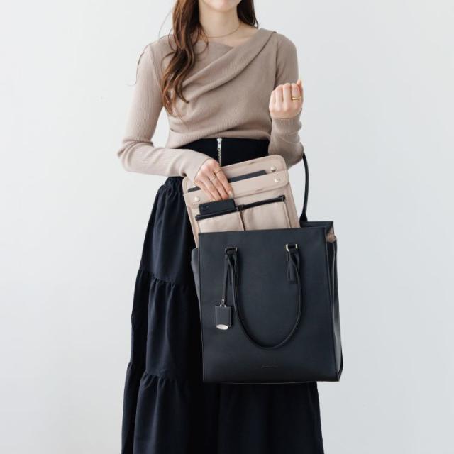ジュエルナ ローズ（Jewelna Rose）/トートバッグ 13．3インチPC A4収納可能 通勤 お仕事 大人可愛い OLバッグエト 縦
