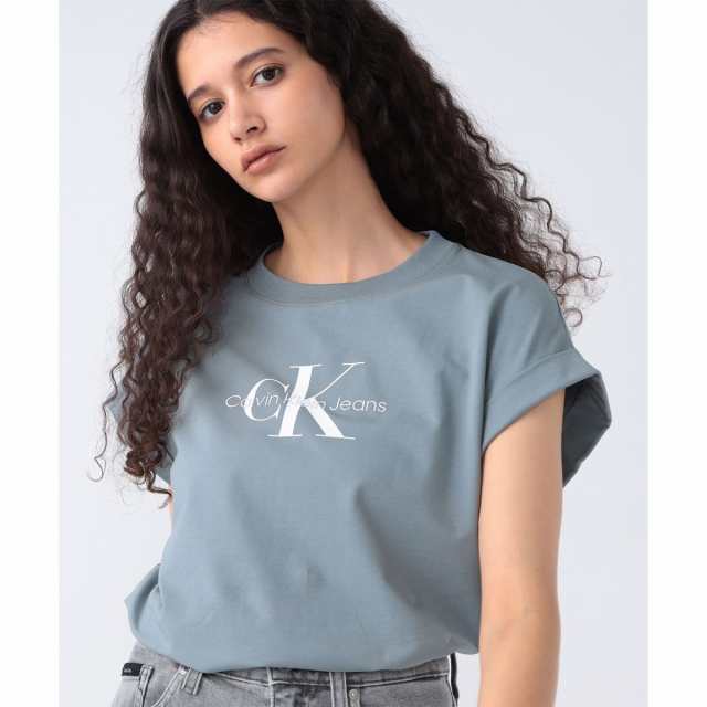 即日発送【Calvin Klein】CKモノグラム ロゴ Tシャツ/ブラック S