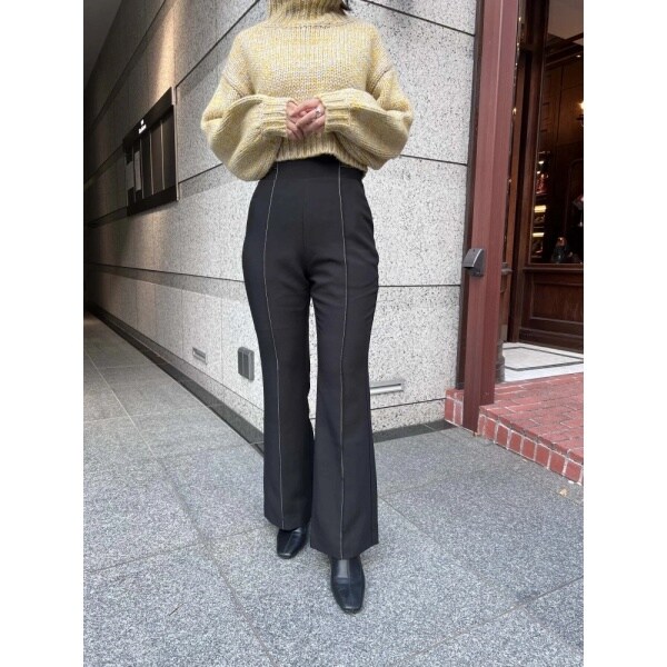 レディメイド（LADYMADE）/サイドベルトハイウエストフレアパンツの