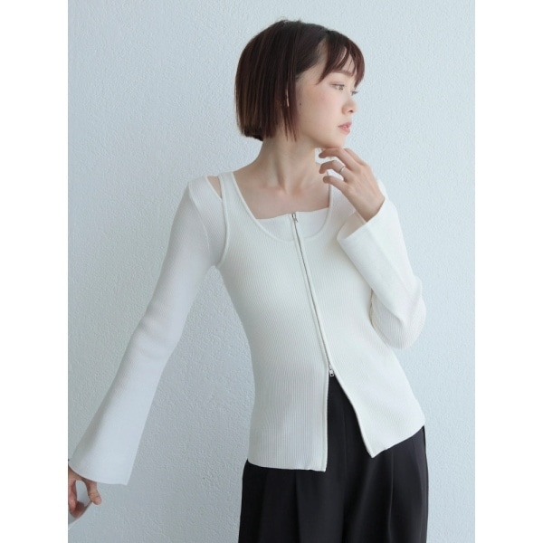 レディメイド（LADYMADE）/フロントジップレイヤードニット 【公式通販】